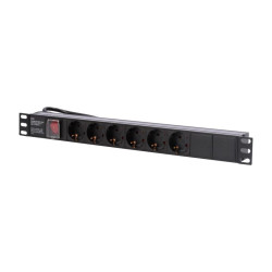 REGLETA PDU 6 TOMAS INTERRUPTOR ALUMINIO PARA ARMARIOS RACK VOLTEN