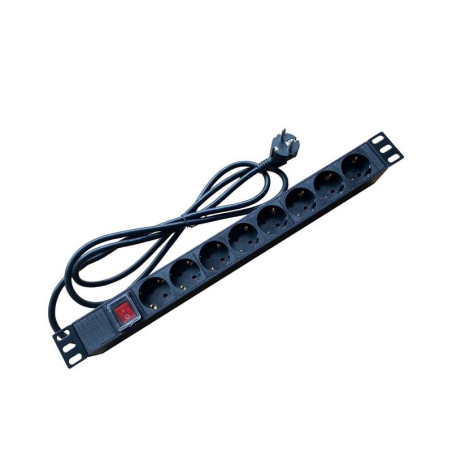 REGLETA PDU 8 TOMAS INTERRUPTOR ALUMINIO PARA ARMARIOS RACK VOLTEN