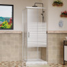 MAMPARA DUCHA CUADRADA RAYADA BENOTTI 185X70CM 6MM