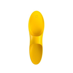 VIBRADOR PARA EL DEDO PEQUENO Y VERSATIL AMARILLO SATISFYER