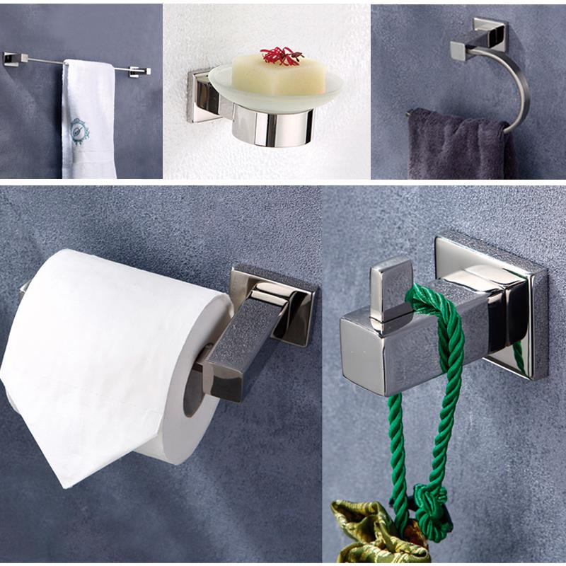 ACCESORIOS DE BANO SERIE CRETA 5PIEZAS NIQUEL BENOTTI