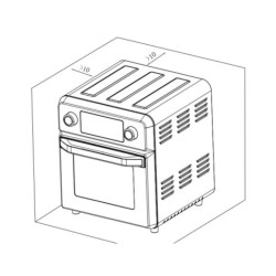 HORNO FREIDORA DE AIRE CALIENTE INOX 145 LITROS 1700W LARRYHOUSE