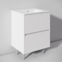 MUEBLE BANO BLANCO SERIE OPORTO 60X46X85CM BENOTTI