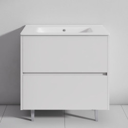 MUEBLE BANO BLANCO SERIE OPORTO 80X46X85CM BENOTTI