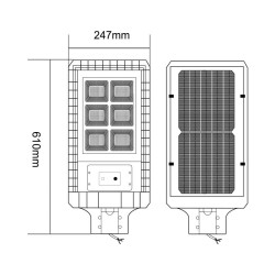FAROLA LED SOLAR 150W 1200 LUMENS SERIE STREET AIRMEC