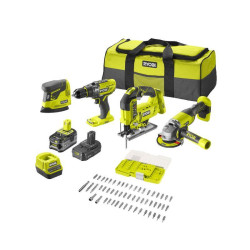 KIT TALADRO AMOLADORA SIERRA LIJADORA ONE RYOBI 1x20Ah1x50AHCARGADOR