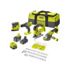 KIT TALADRO AMOLADORA SIERRA LIJADORA ONE RYOBI 1x20Ah1x50AHCARGADOR