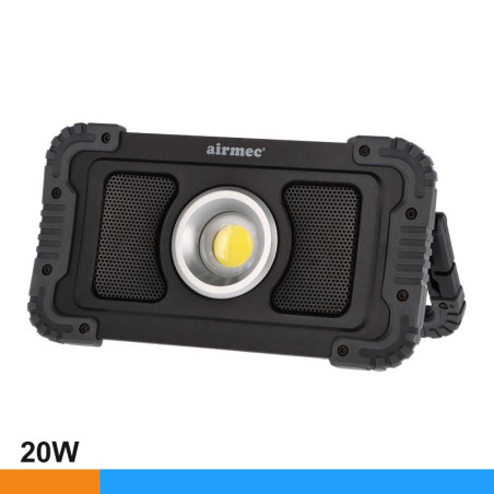 FOCO LED RECARGABLE 20W 1400 LUMENS LUZ FRIA CON ALTAVOZ AIRMEC