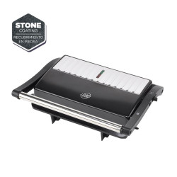 SANDWICHERA INOX 1000W PLACAS GRILL A LA PIEDRA LARRYHOUSE