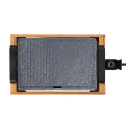 PLANCHA DE ASAR BAMBOO 2000W PLACA MIXTA A LA PIEDRA LARRYHOUSE