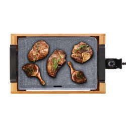 PLANCHA DE ASAR BAMBOO 2000W PLACA MIXTA A LA PIEDRA LARRYHOUSE