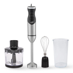 BATIDORA DE MANO INOX 1500W CUCHILLA TITANIO C ACCESORIOS LARRYHOUSE