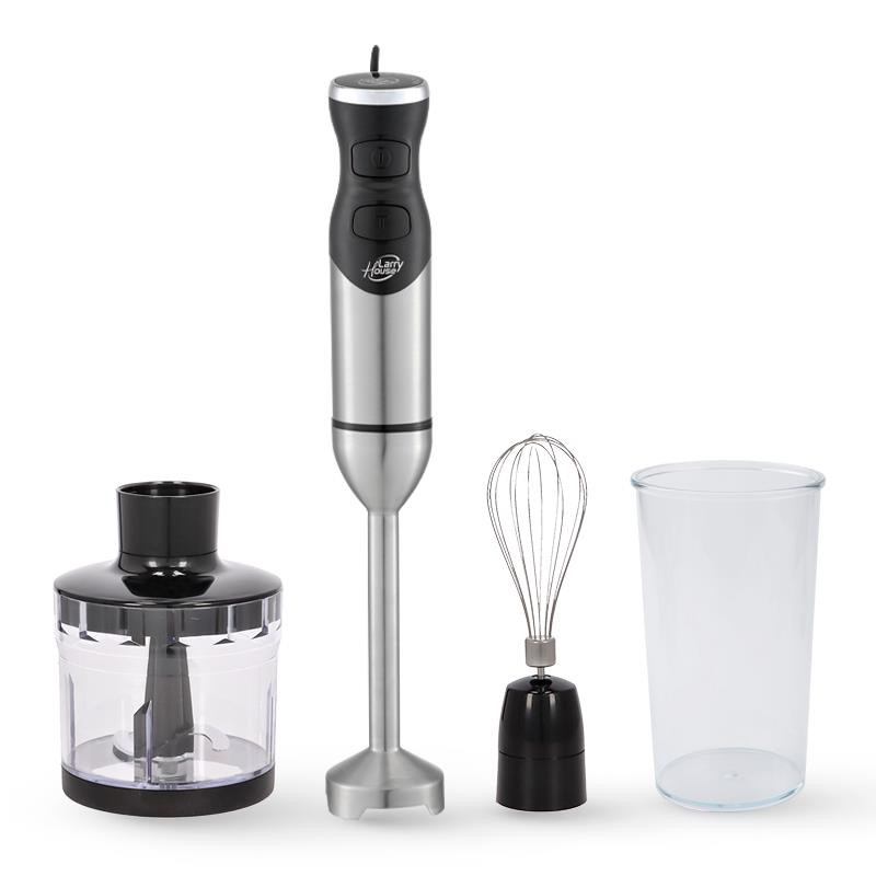BATIDORA DE MANO INOX 1500W CUCHILLA TITANIO C ACCESORIOS LARRYHOUSE