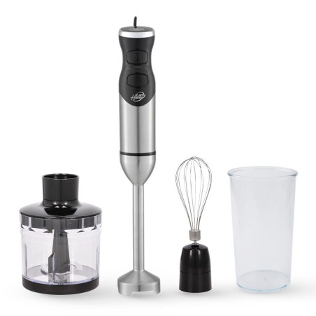 BATIDORA DE MANO INOX 1500W CUCHILLA TITANIO C ACCESORIOS LARRYHOUSE