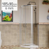 MAMPARA DUCHA ANGULAR BENOTTI 185X90CM 6MM