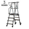 ESCALERA ALUMINIO PLEGABLE GUARDACUERPOS CON PLATAFORMA AIRMEC 3 PELDANOS