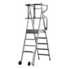 ESCALERA ALUMINIO PLEGABLE GUARDACUERPOS CON PLATAFORMA AIRMEC 3 PELDANOS