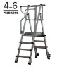 ESCALERA ALUMINIO PLEGABLE GUARDACUERPOS CON PLATAFORMA AIRMEC 46