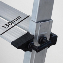 ESCALERA ALUMINIO PLEGABLE GUARDACUERPOS CON PLATAFORMA AIRMEC 46