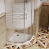 MAMPARA DUCHA ANGULAR RAYADA BENOTTI 185X90CM 6MM