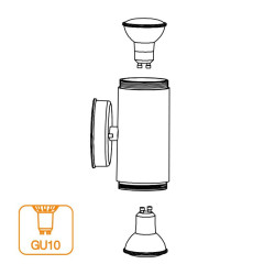APLIQUE LED EXTERIOR SERIE AGATA 35W LUZ FRIA AIRMEC