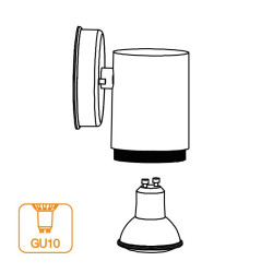 APLIQUE LED EXTERIOR SERIE ESMERALDA 2W LUZ FRIA AIRMEC