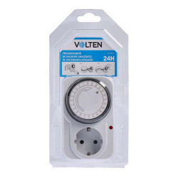 PROGRAMADOR DE ENCHUFE ANALOGICO DE ENCENDIDO Y APAGADO 24H VOLTEN