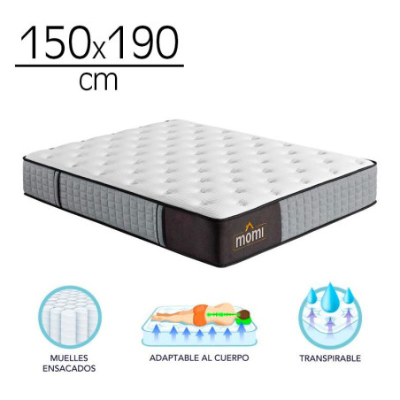 COLCHON 150X190X25 CM SERIE LUNA MOMI