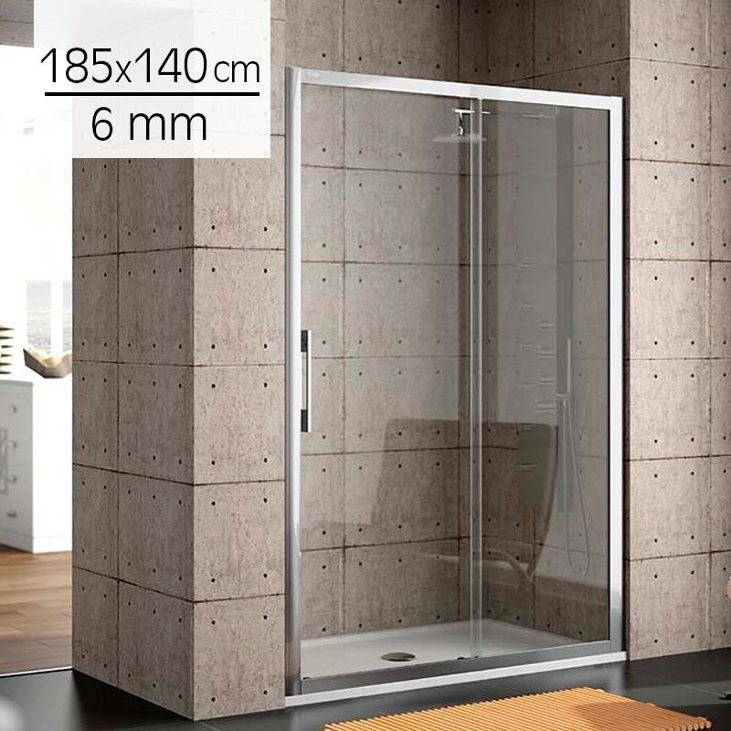 MAMPARA DUCHA FRONTAL BENOTTI 185X140CM 6MM