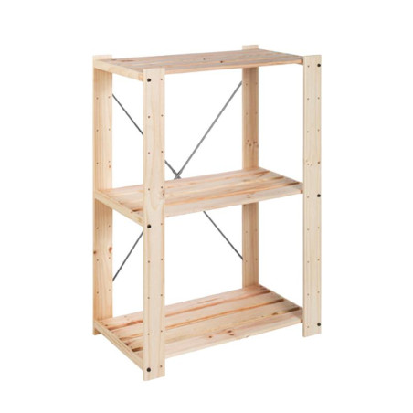 ESTANTERIA EVOLUTION DE 3 BALDAS 767X43X111CM PINO MACIZO