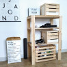 ESTANTERIA EVOLUTION DE 3 BALDAS 767X43X111CM PINO MACIZO