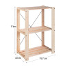 ESTANTERIA EVOLUTION DE 3 BALDAS 767X43X111CM PINO MACIZO
