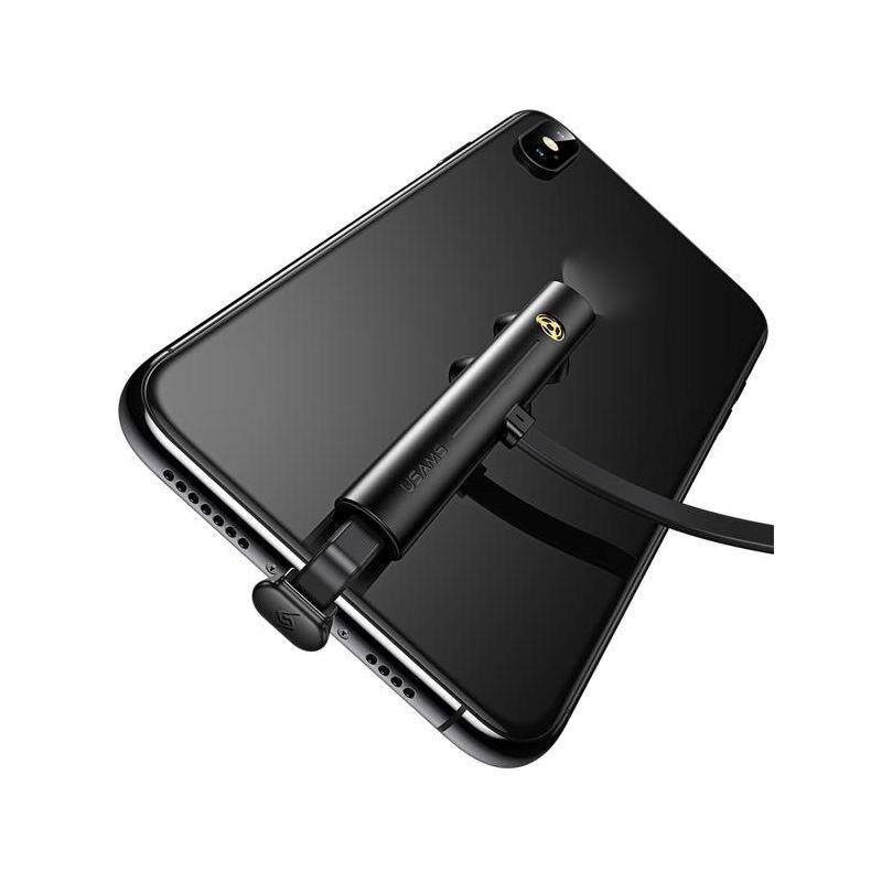 CABLE DE CARGA RAPIDA PARA JUEGOS DE MOVIL 12 METROS NEGRO USAMS