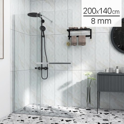 MAMPARA DUCHA FRONTAL BENOTTI 200X140CM 8MM