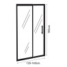 MAMPARA DUCHA FRONTAL AJUSTABLE BENOTTI 185X125 140CM 6MM