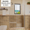 MAMPARA DUCHA FRONTAL AJUSTABLE BENOTTI 185X145 160CM 6MM