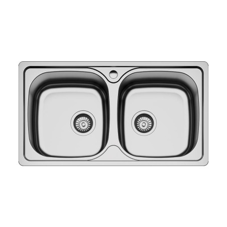 FREGADERO INOXIDABLE 304 2 SENOS 80X44X155CM BENOTTI
