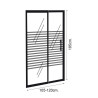 MAMPARA DUCHA FRONTAL AJUSTABLE BENOTTI 185X105 120CM 6MM