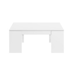 MESA CENTRO ELEVABLE 43X100X50CM BLANCO BRILLO MOMI