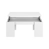 MESA CENTRO ELEVABLE 43X100X50CM BLANCO BRILLO MOMI