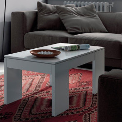 MESA CENTRO ELEVABLE 43X100X50CM BLANCO BRILLO MOMI