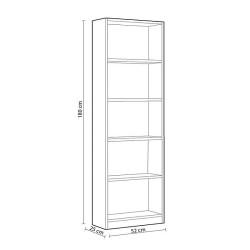 ESTANTERIA DE 5 BALDAS 180X52X25CM BLANCO ARTIK MOMI