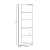 ESTANTERIA DE 5 BALDAS 180X52X25CM BLANCO ARTIK MOMI
