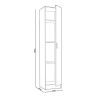 ARMARIO MULTIUSOS 1P 180X37X37CM BLANCO MOMI