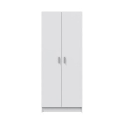 ARMARIO MULTIUSOS ESCOBERO 2P 180X73X37CM BLANCO MOMI