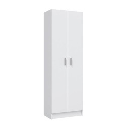 ARMARIO MULTIUSOS CON ESTANTES 2P 180X59X37CM BLANCO MOMI
