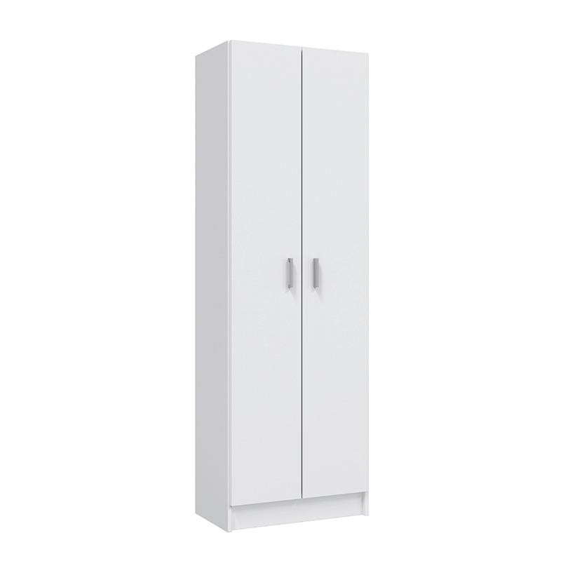 ARMARIO MULTIUSOS CON ESTANTES 2P 180X59X37CM BLANCO MOMI