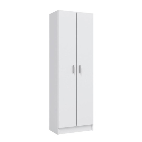 ARMARIO MULTIUSOS CON ESTANTES 2P 180X59X37CM BLANCO MOMI