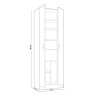 ARMARIO MULTIUSOS CON ESTANTES 2P 180X59X37CM BLANCO MOMI