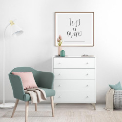 COMODA 4 CAJONES 95X77X40CM BLANCO ARTIK MOMI